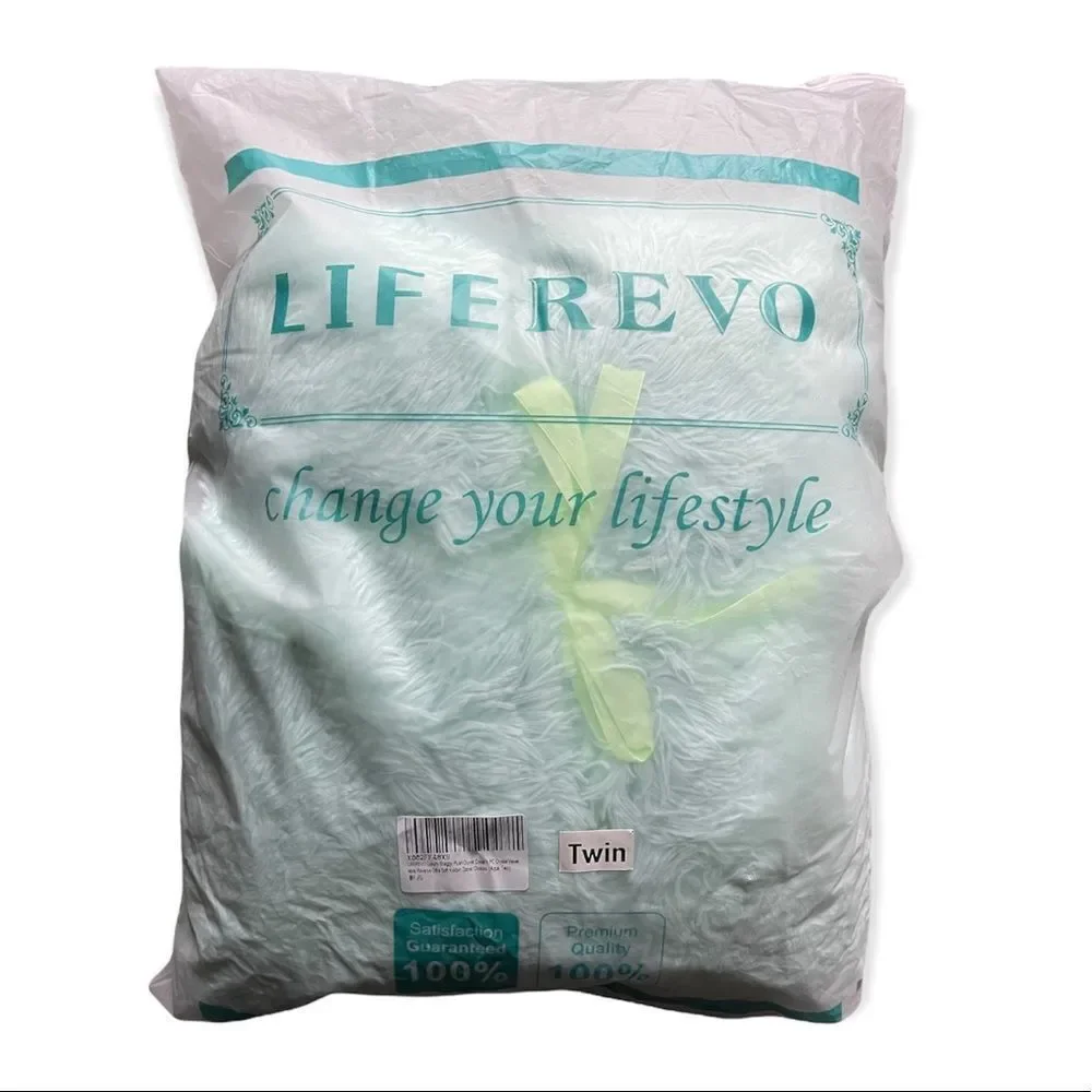 Liferevo Luxury Shaggy Plush Duvet Cover 1 PC Ultra Soft Hidden Zipper Closure